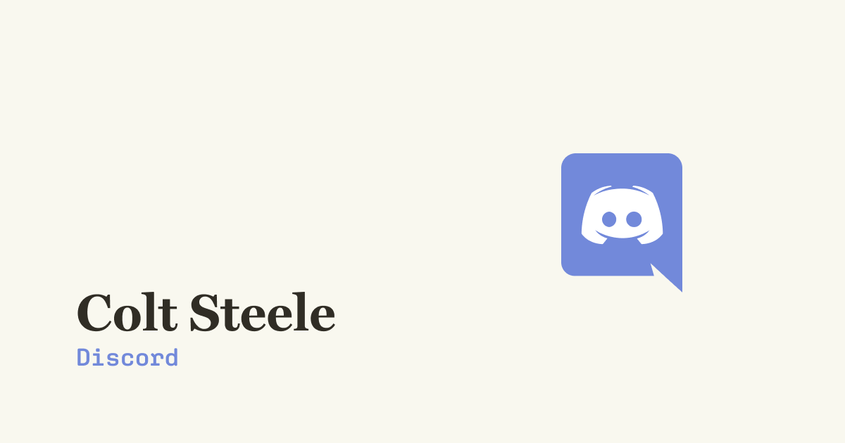 join-colt-steele-on-discord-colt-steele